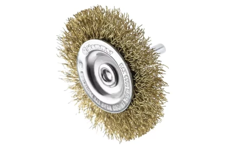 Кордщетка HAMMER плоская 63мм для дрели гофрированная латунированная сталь (207-206) купить в Надыме