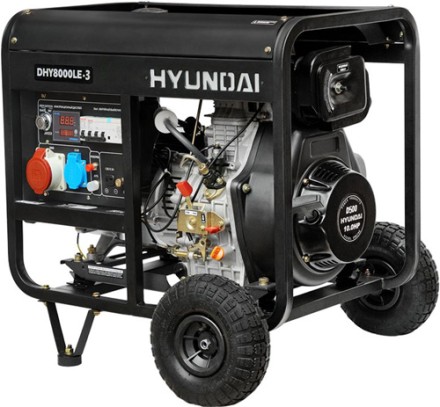 Дизельный генератор Hyundai DHY 8000LE-3 + колеса купить в Надыме