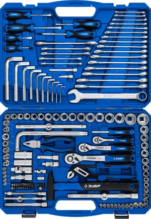 ЗУБР Универсал-142, 142 предм., (1/2+ 3/8+ 1/4), универсальный набор инструмента, Профессионал (27670-H142) купить в Надыме