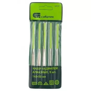 Набор надфилей алмазных 140х50х3 5 штук СИБРТЕХ 158307 купить в Надыме