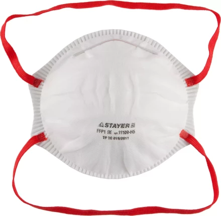 Полумаска фильтрующая STAYER "PROFI" коническая, многослойная, класс защиты FFP1, 5шт 11109-H5 купить в Надыме