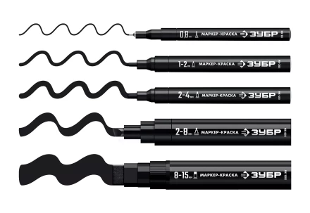 ЗУБР МК-1500 черный, 8-15 мм маркер-краска (06329-2) купить в Надыме