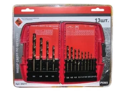 Набор сверл д/мет.Р6М5 13шт.(1,5-8мм) 6/6/36 25211