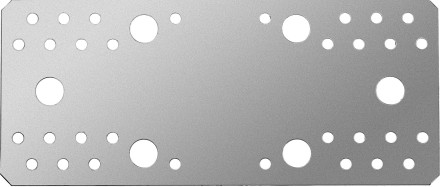 ЗУБР КП-2.5, 210 x 90 x 2.5 мм, цинк, крепежная пластина (31023-210) купить в Надыме