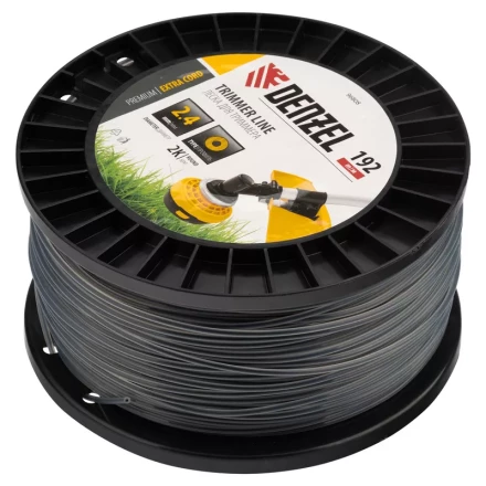 Леска для триммера двухкомпонентная круглая, 2,4мм х 192м, на DIN катушке EXTRA CORD// Denzel 96808 купить в Надыме
