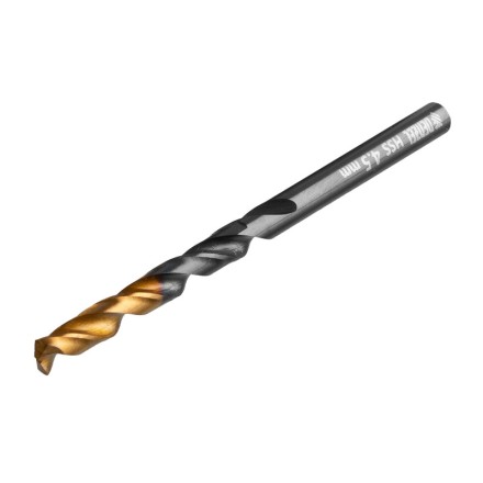 Сверло по металлу, 4,5 мм, HSS-Tin, Golden Tip, 10 шт. Denzel 717211 купить в Надыме