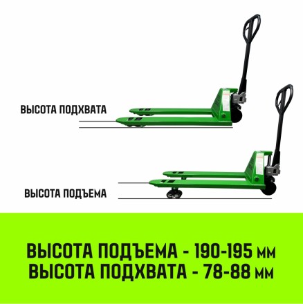 Тележка гидравлическая ручная HITCH REGULAR 2000KG 1150*550мм (полиуретановые ролики) купить в Надыме