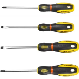 Набор STAYER "PROFESSIONAL" "PROTech": Отвертки, Cr-Mo, эргономичная двухкомпонентная рукоятка, 4шт 25133-H4_z02