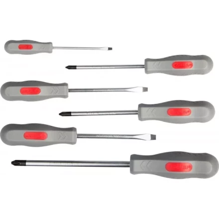 Набор ЗУБР "МАСТЕР": Отвертки, Cr-v, эргономичная двухкомпонентная рукоятка, 6шт 25065-H6_z02 купить в Надыме