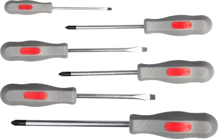Набор ЗУБР "МАСТЕР": Отвертки, Cr-v, эргономичная двухкомпонентная рукоятка, 6шт 25065-H6_z02 купить в Надыме