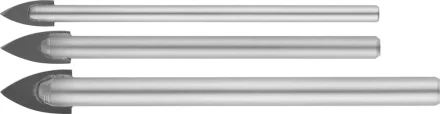 Набор сверл по кафелю, керамике, стеклу, с двумя режущими лезвиями, цилиндрический хвостовик, 3 шт: 5, 6, 8 мм, STAYER 2986-Н3 2986-Н3 купить в Надыме