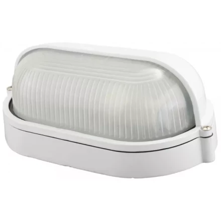 Светильник уличный СВЕТОЗАР влагозащищенный с верхним защитным кожухом, овал, цвет белый, 60Вт SV-57211-W купить в Надыме