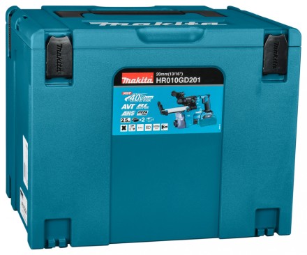 Аккумуляторный 40V перфоратор c пылеудалением Makita HR010GD201 (2АКБ 2,5Ач, ЗУ) купить в Надыме