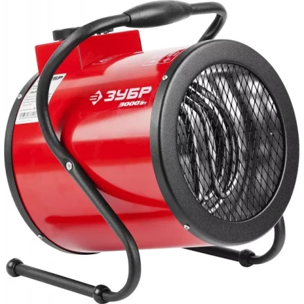 Пушка ЗУБР "МАСТЕР" "круглая" тепловая электрическая, гладкий нерж ТЭН, 3/1,5 кВт, 220В ЗТП-3000_М2 купить в Надыме