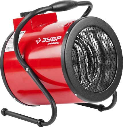 Пушка ЗУБР "МАСТЕР" "круглая" тепловая электрическая, гладкий нерж ТЭН, 3/1,5 кВт, 220В ЗТП-3000_М2 купить в Надыме