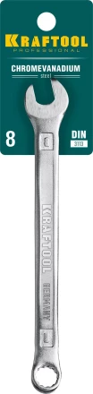 Ключи комбинированные KRAFTOOL, Cr-V, DIN 3113 27079-08 купить в Надыме