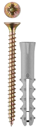 Дюбель ЗУБР "МАСТЕР" распорный полипропиленовый, тип "Ёжик", в комплекте с шурупом, 6 х 40 / 4,0 х 50 мм, 10 шт 30661-06-40 купить в Надыме