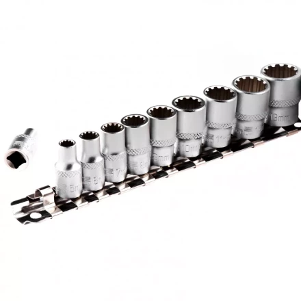 Набор универсальных торцевых головок 1/4 SpLine CrV 10 шт 4-13 мм Stels 13643 купить в Надыме