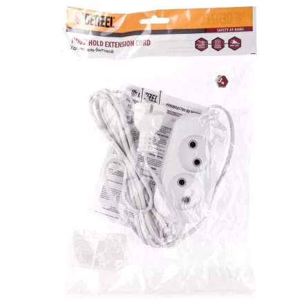 Удлинитель бытовой без заземления 3 м 2 розетки 6 A серия УХ6 Denzel 95921 купить в Надыме