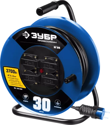Профессиональные удлинители на стальной катушке КГ 315 силовые серия ПРОФЕССИОНАЛ купить в Надыме