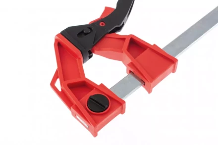 Струбцина реечная быстрозажимная усиленная пластиковый корпус рычажно-храповой механизм 800 х 100 х 951 мм штанга 5 х 22 мм Matrix 20730 купить в Надыме