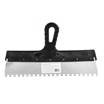 Шпатель из нержавеющей стали 350 мм зуб 8 х 8 мм пластмассовая ручка 85145 купить в Надыме