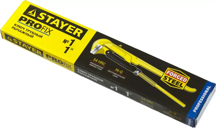 Ключ трубный STAYER "PROFI" рычажный, кованый, прямые губки, № 1, 1" 27311-1 купить в Надыме