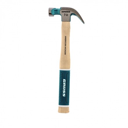 Молоток-гвоздодер с магнитом GROSS AMERICAN HICKORY 200 г угол 45 обрезиненная рукоятка 10414 купить в Надыме