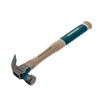 Молоток-гвоздодер с магнитом GROSS AMERICAN HICKORY 200 г угол 45 обрезиненная рукоятка 10414 купить в Надыме