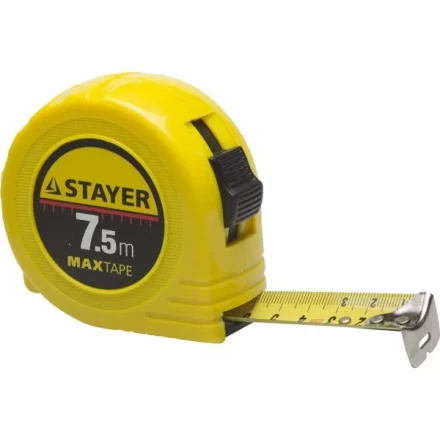 Рулетка STAYER "МASTER" "MaxTape", пластиковый корпус, 7м/25мм 34014-07-25 купить в Надыме