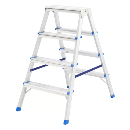 Стремянка двусторонняя 4 ступени алюминиевая Сибртех 97924 купить в Надыме