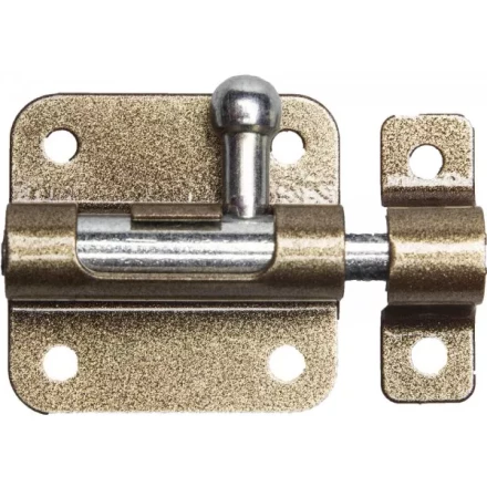 Задвижка накладная для окон и мебели "ШП-10 КМЦ", цвет коричневый металлик/цинк, 30мм 37743-30 купить в Надыме