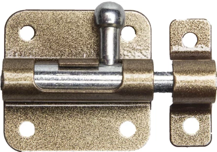 Задвижка накладная для окон и мебели "ШП-10 КМЦ", цвет коричневый металлик/цинк, 30мм 37743-30 купить в Надыме