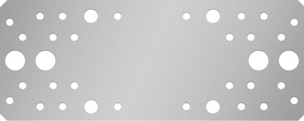 ЗУБР КП-2.5, 200 x 80 x 2.5 мм, цинк, крепежная пластина (31023-200) купить в Надыме