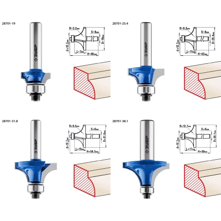 ЗУБР 4 шт, набор профильных фрез по дереву, Профессионал (28795-H4-2) купить в Надыме