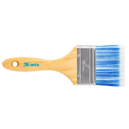 Кисть плоская "Евро" 3", искусственная щетина, деревянная ручка MTX 83073 купить в Надыме