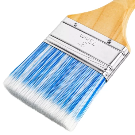 Кисть плоская "Евро" 3", искусственная щетина, деревянная ручка MTX 83073 купить в Надыме