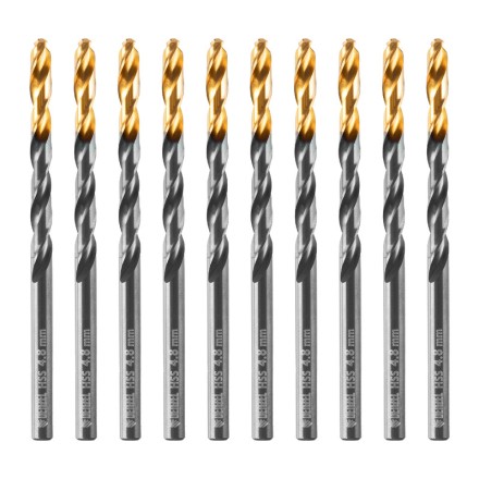 Сверло по металлу, 4,8 мм, HSS-Tin, Golden Tip, 10 шт. Denzel 717212 купить в Надыме