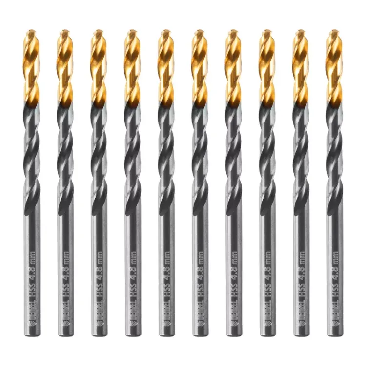 Сверло по металлу, 4,8 мм, HSS-Tin, Golden Tip, 10 шт. Denzel 717212 купить в Надыме