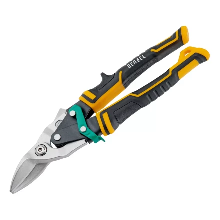 Ножницы по металлу Denzel 78371, 270 мм, прямой и правый рез, сталь-СrMo, трехкомпонентные рукоятки купить в Надыме