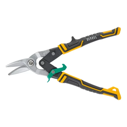 Ножницы по металлу Denzel 78371, 270 мм, прямой и правый рез, сталь-СrMo, трехкомпонентные рукоятки купить в Надыме