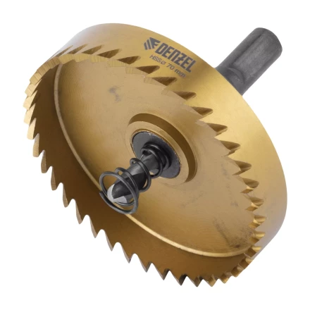 Коронка по металлу HSS, 70 мм, нитридтитановое покрытие Denzel 724123 купить в Надыме