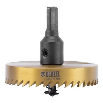 Коронка по металлу HSS, 70 мм, нитридтитановое покрытие Denzel 724123 купить в Надыме