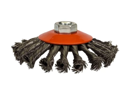 Щетка для УШМ М14/115 мм выгнутая сталь витая VMX 511727 купить в Надыме