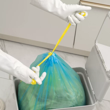 Пакеты для мусора с завязками 35 л x 15 шт. синие, Home Palisad 927155 купить в Надыме