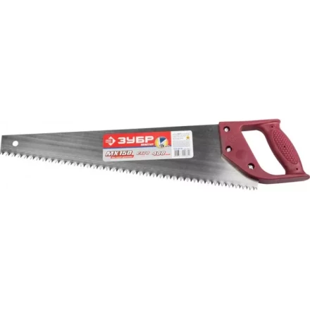 Ножовка ЗУБР "МАСТЕР" по дереву, прямой крупный зуб, пластиковая ручка, шаг зуба 5мм, 400мм 1525-04-40 купить в Надыме