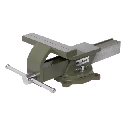 Тиски слесарные Сибртех 18621, 200 мм, стальные, поворотные купить в Надыме