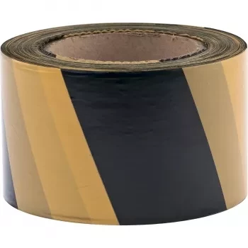 Лента сигнальная 75 мм х 200 м черно-желтая СИБРТЕХ/Россия 89034 купить в Надыме