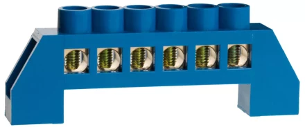 Шина СВЕТОЗАР нулевая, в изоляц оболочке, 6х9мм, 6 полюсов, макс. ток 100А 49805-06 купить в Надыме