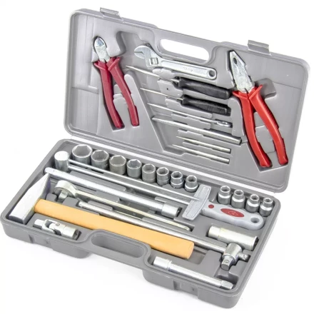 Набор слесарно-шоферского инструмента Универсал-2 в пластиковом боксе НИЗ артикул 13447 купить в Надыме